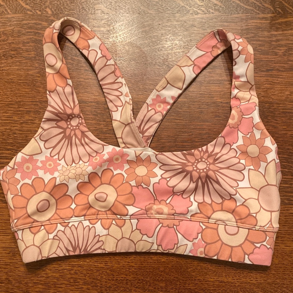 Kavala Floral Bikini Top racerback swim surf